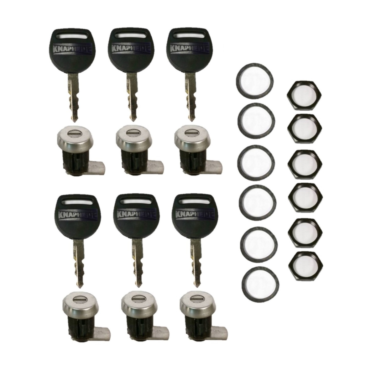 Knapheide 26100990, Set of (6) Replacement Lock & Key Kit for Slam